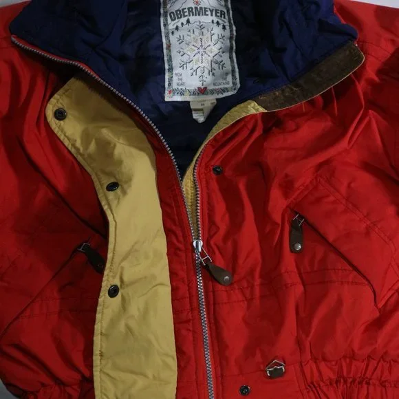 VTG OBERMEYER Multicolor Ski Jacket Sz 8 Wmn - Picture 6 of 15